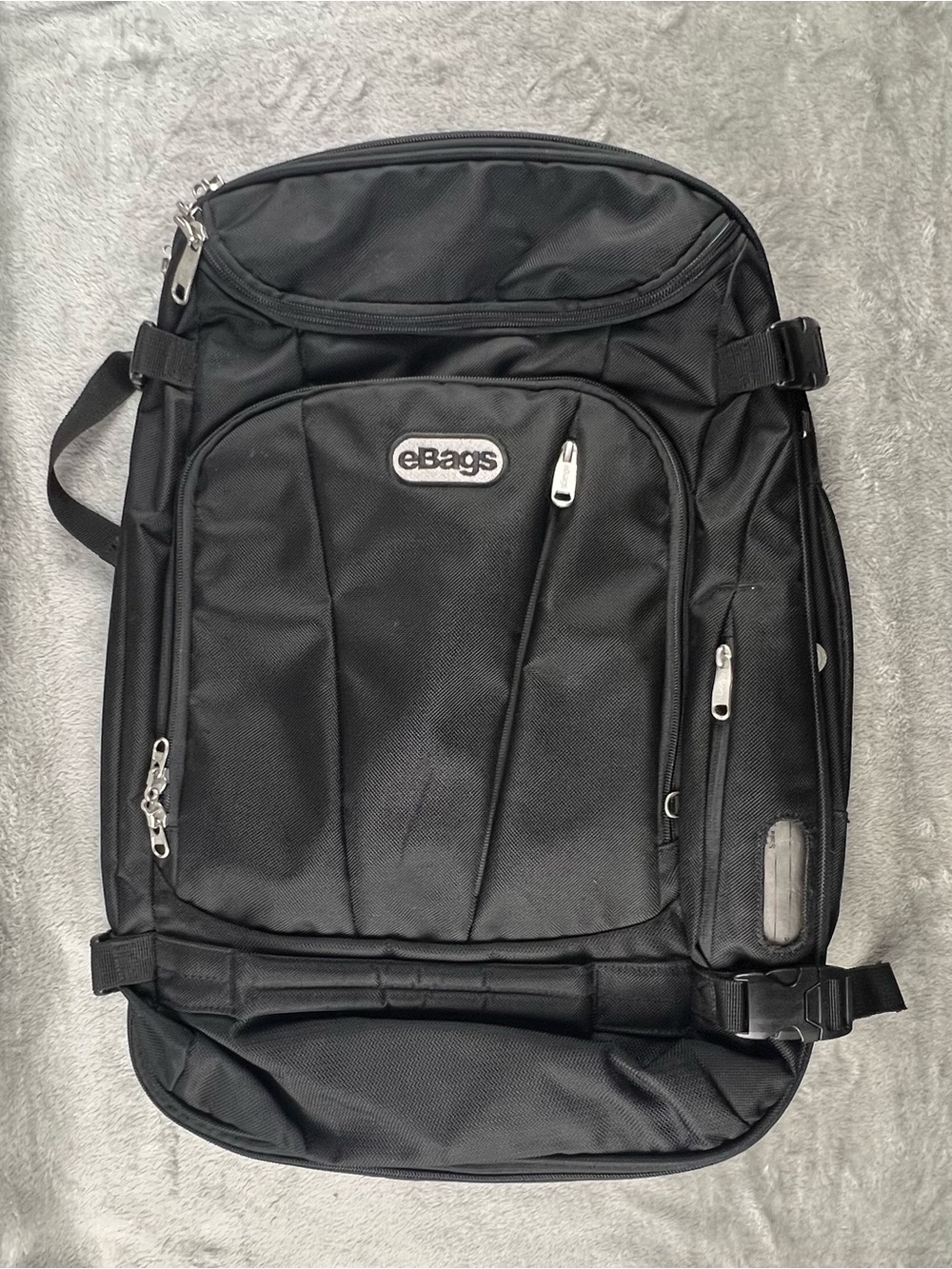 eBags Mother Lode Weekender Convertible Backpack Black EB2146-22 Travel Bag
